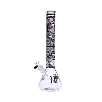 Nice Glass - 18" 7mm Aboriginal Totem Beaker