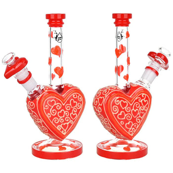 Pulsar -  10" Victorian Valentine's Day Glow in the Dark Water Pipe