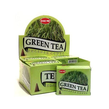 HEM - Green Tea Incense Cones (10 Cones)