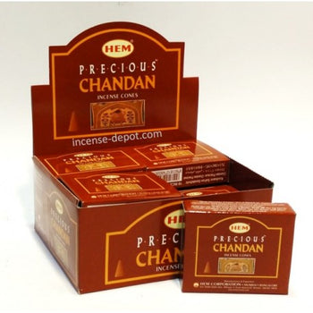 HEM - Precious Chandan Incense Cones (10 Cones)