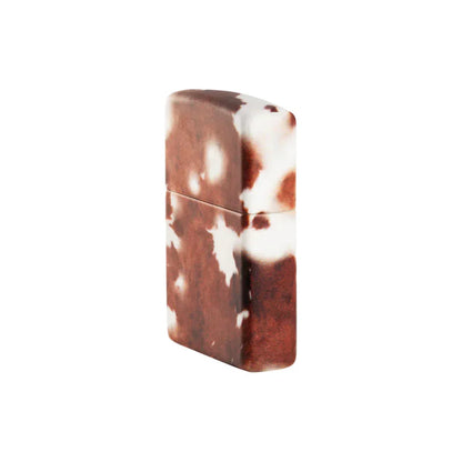 Zippo Lighter - Cow Print Design