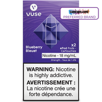 Vuse - Dosettes de remplacement pour ePod Blueberry [Disponibles Voir description]