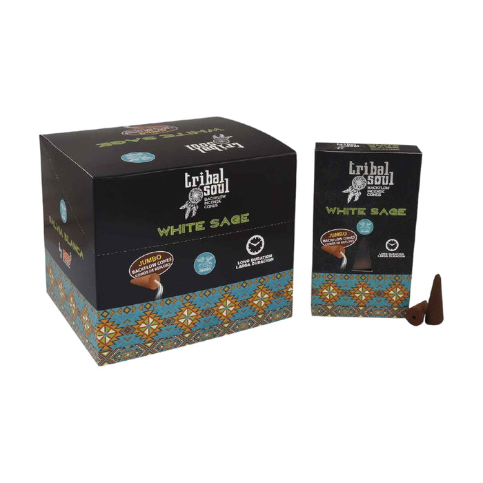 Tribal Soul White Sage Backflow Incense Cones - 10 Cones