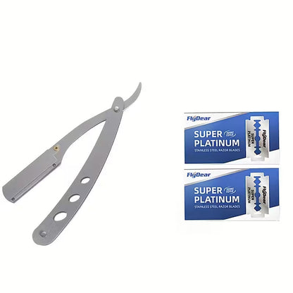 FlyDear - Straight Steel Razors Shaving Knife & Blades Set