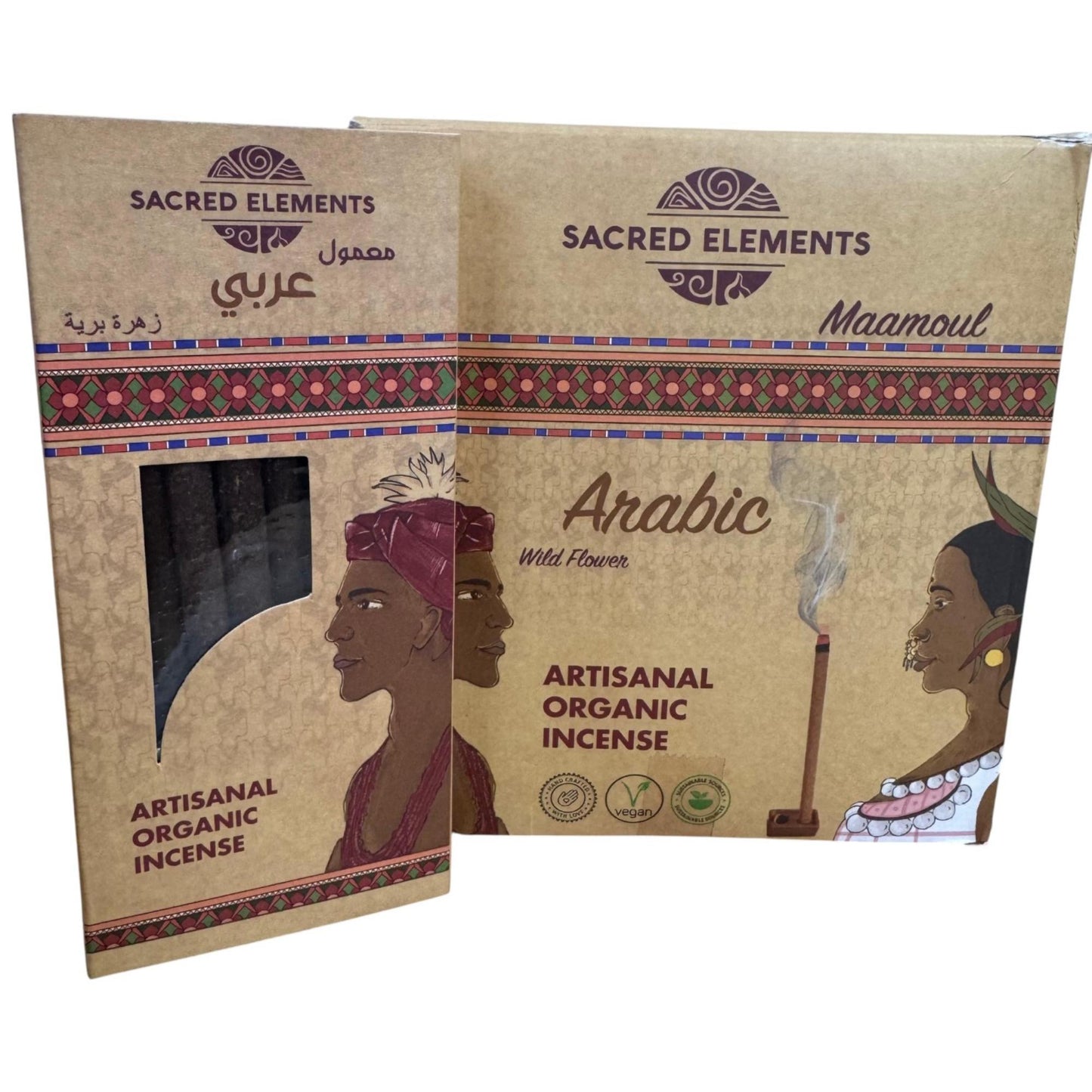 Sacred Elements Wild Flower Organic 8 Dhoop Sticks with Double Burner