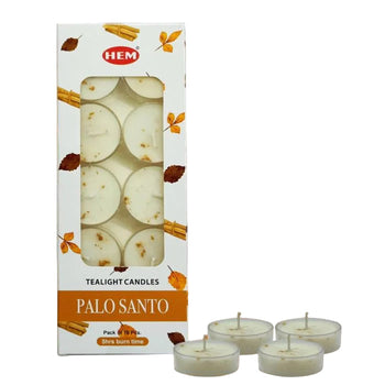 HEM - Palo Santo Tea Light Candles (10/Pack)