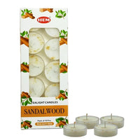 HEM - Sandalwood Tea Light Candles (10/Pack)