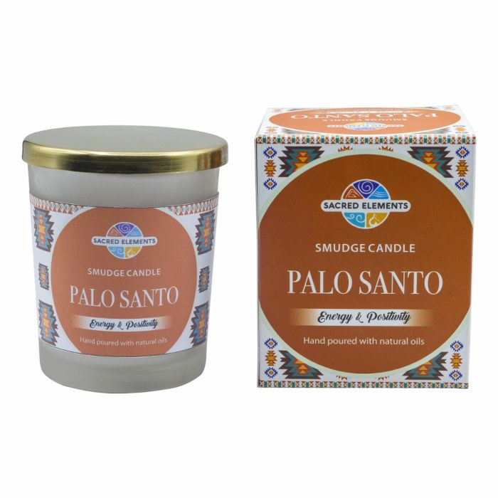 Sacred Elements - Palo Santo Glass Jar Smudge Candle - 6.5 oz