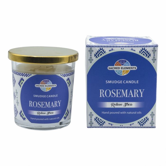 Sacred Elements - Rosemary Glass Jar Smudge Candle - 6.5 oz