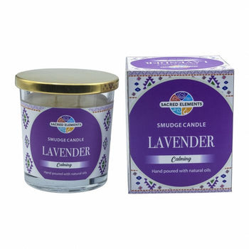Sacred Elements - Lavender Glass Jar Smudge Candle - 6.5 oz