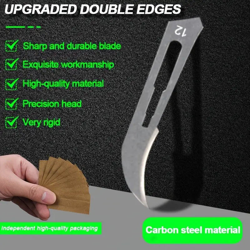No. 12 Industrial Carbon Steel Blade - 10 pcs