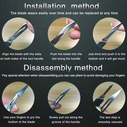 23-Piece Utility Knife Set with Carbon Steel Blades