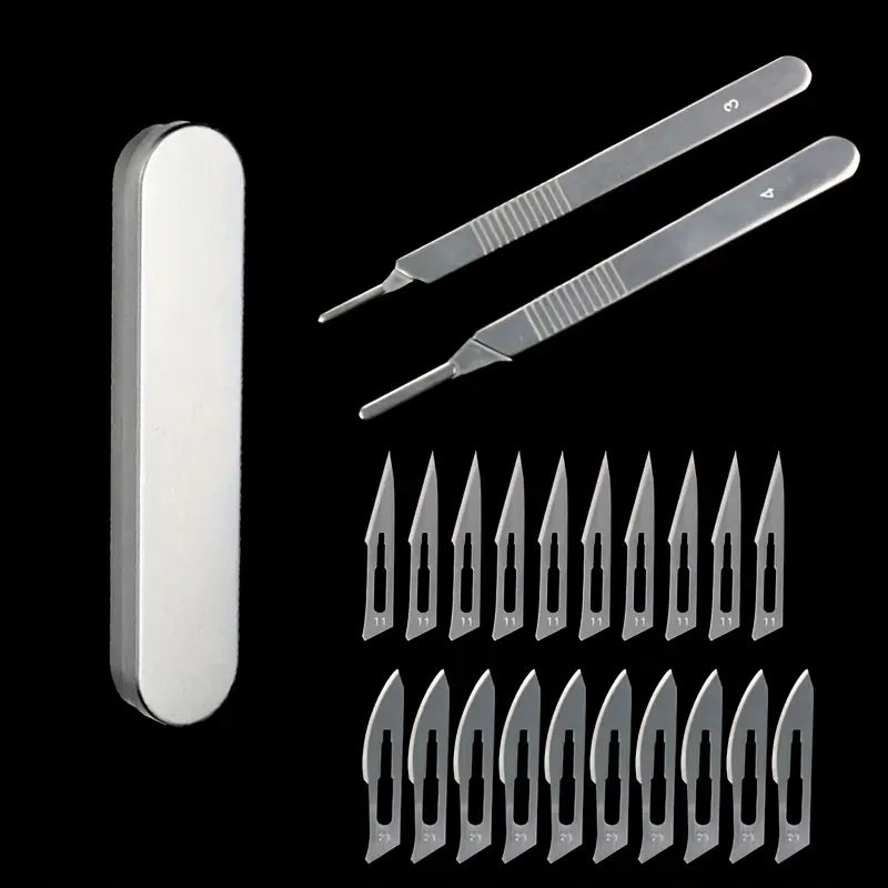 23-Piece Utility Knife Set with Carbon Steel Blades