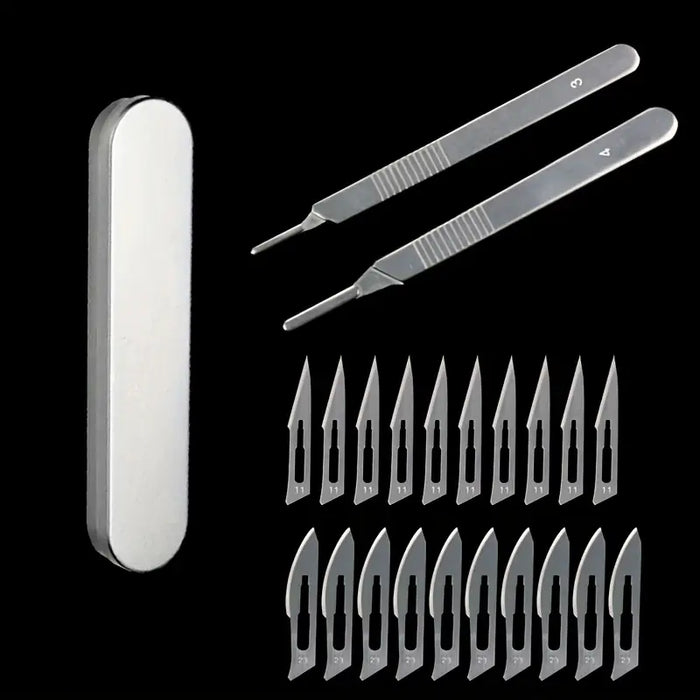 23-Piece Utility Knife Set with Carbon Steel Blades