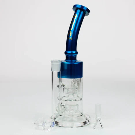 Bong en verre diffuseur à double barillet AQUA 2 en 1 de 12 pouces