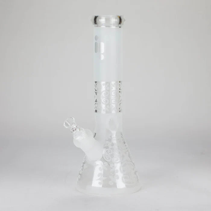 12" Frosted Glass Beaker Bong