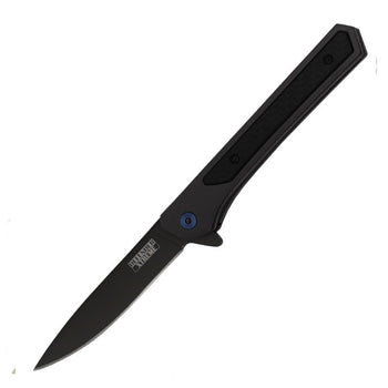 Defender-Xtreme - 8″ Black Titanium Coated Ball Baring Folding Knife