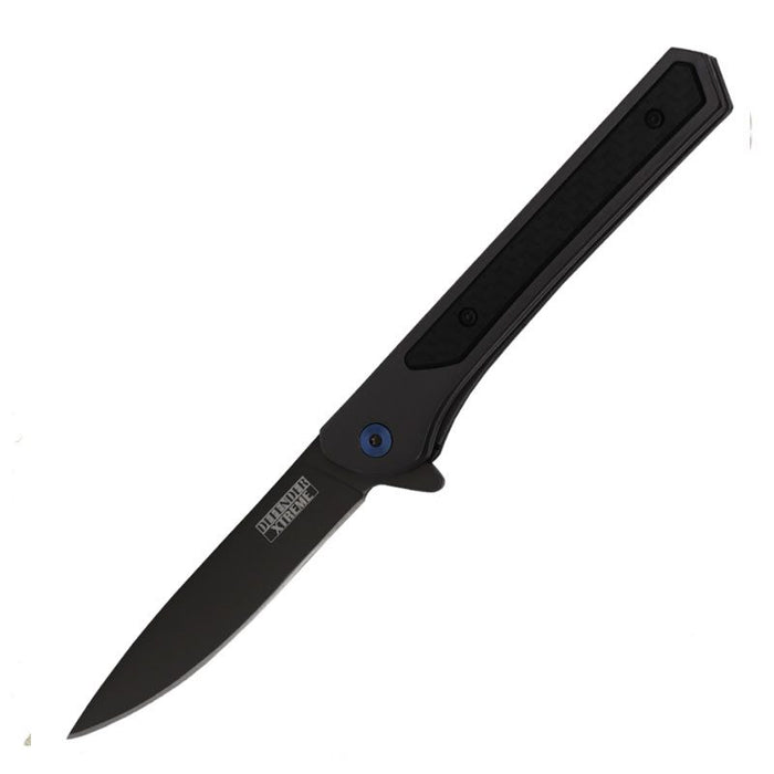 Defender-Xtreme - 8″ Black Titanium Coated Ball Baring Folding Knife