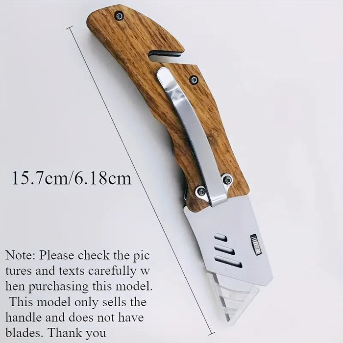 Rosewood Stainless Steel Folding Handle - Blade Not Included