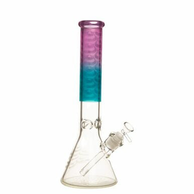 Bong en verre chromé danois de 14" et 7 mm