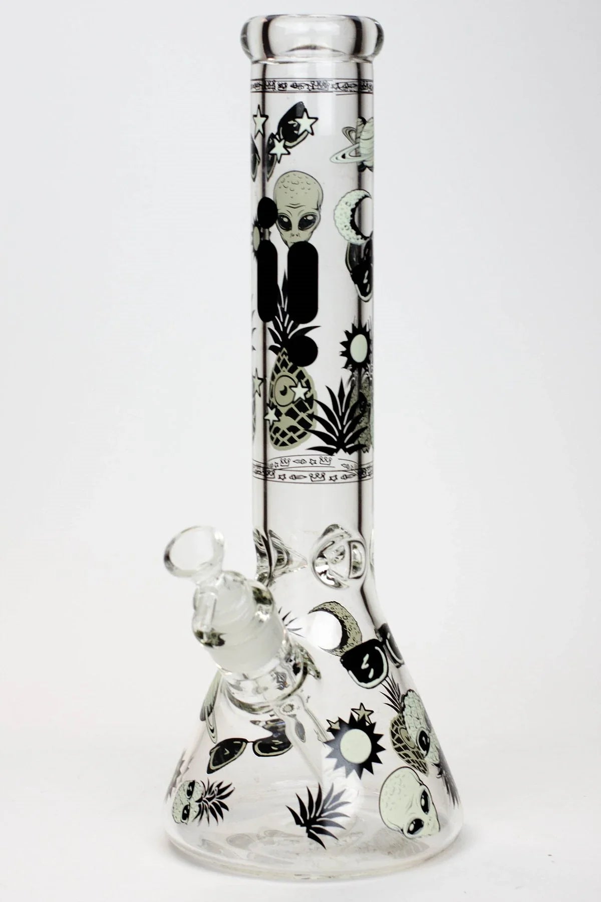 Infyniti 14" Pineapple Glow In The Dark 7 mm Glass Bong