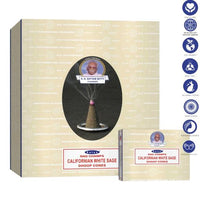 Satya - Californian White Sage Dhoop Cones (12 Cones, 1″)