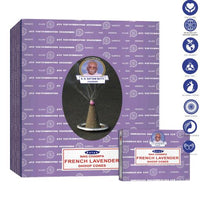 Satya - French Lavender Dhoop Cones (12 Cones, 1″)