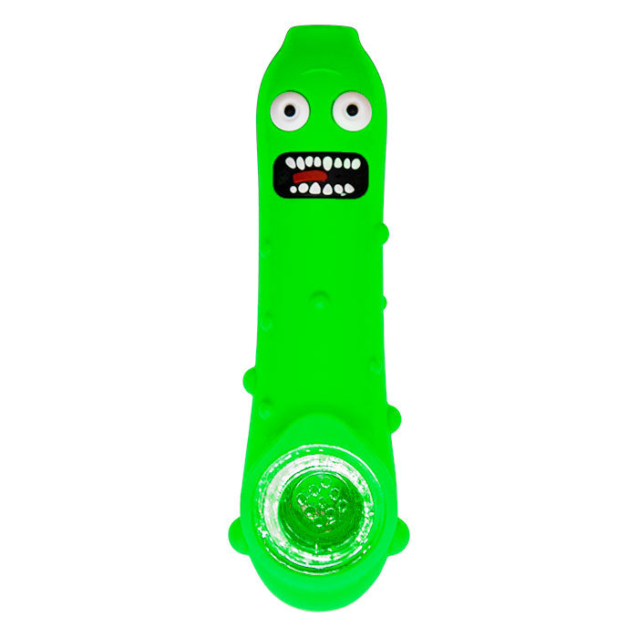 Silicone Cucumber Florescent Green Pipe