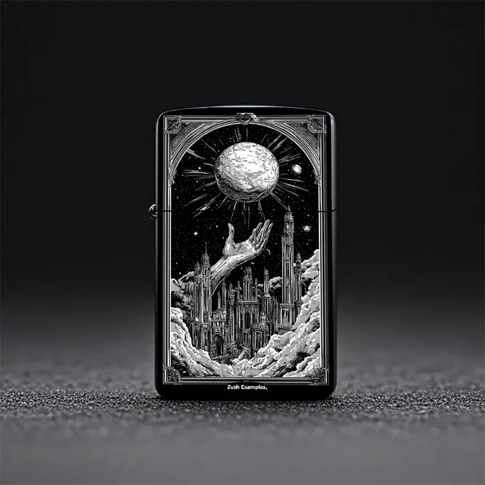 2D Enchanted Castle & Moonlight Scene Lighter Case