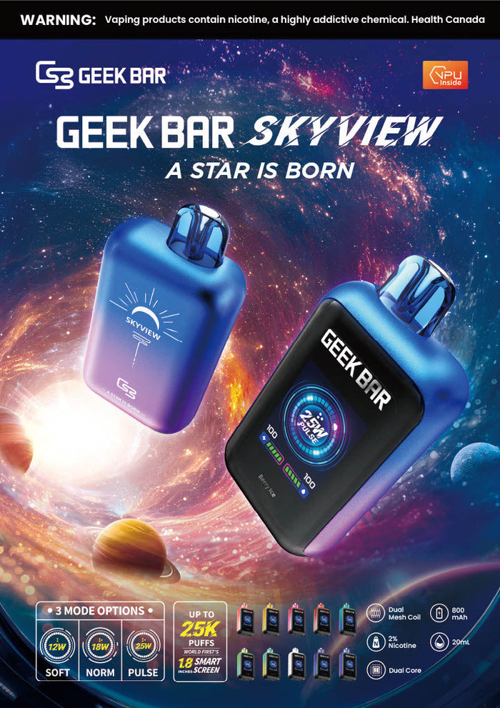 Geek Bar Skyview 25k Puff Disposable Vape 20ml