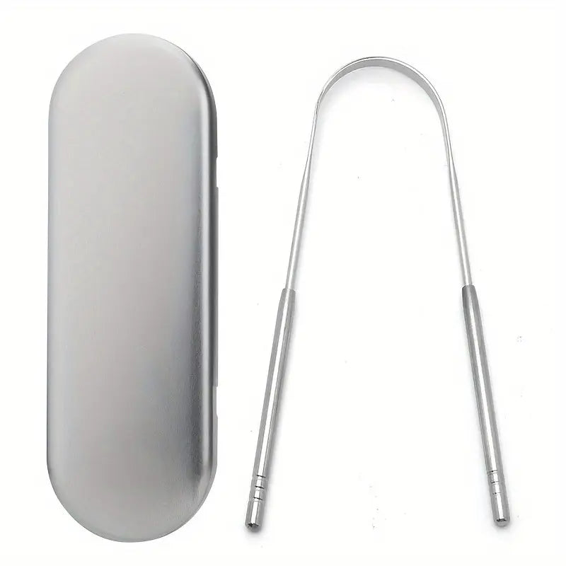 2-piece Stainless Steel Tongue Scraper Set