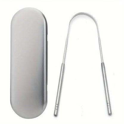 2-piece Stainless Steel Tongue Scraper Set