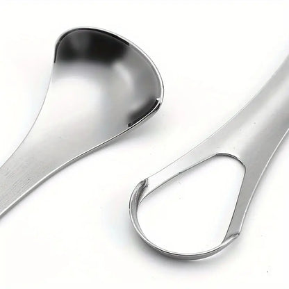 2-piece Stainless Steel Tongue Scraper Set