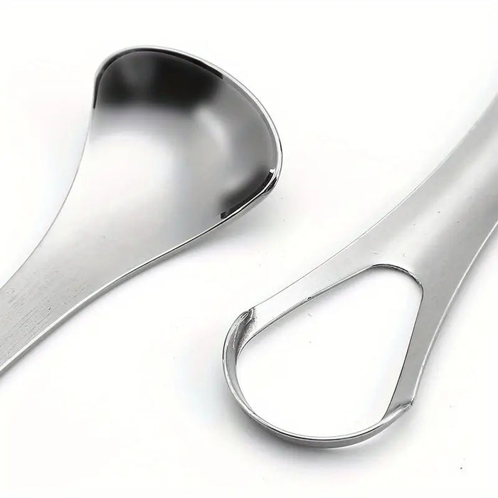 2-piece Stainless Steel Tongue Scraper Set