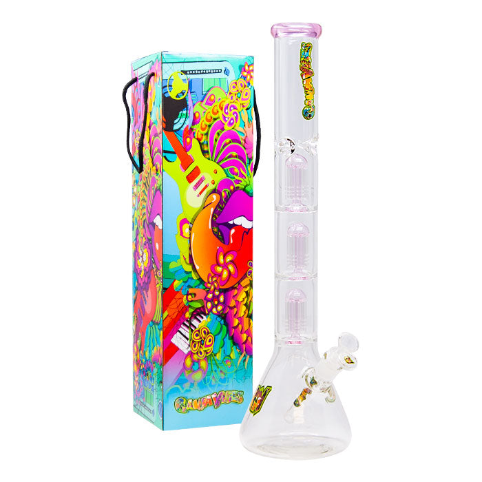 GanjaVibes 20" Triple Tree Percolator Glass Bong