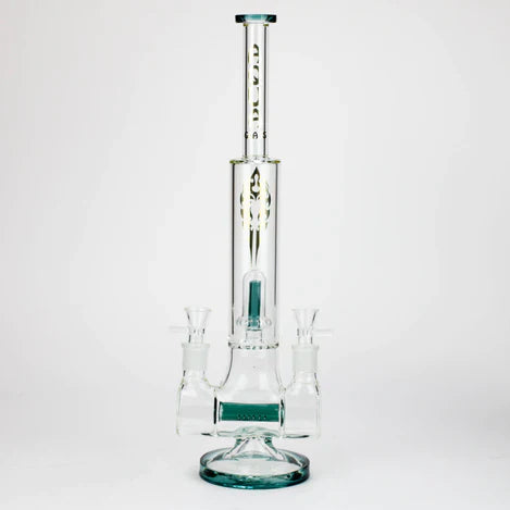 18" AQUA Glass Dual joint showerhead pecolator glass water bong