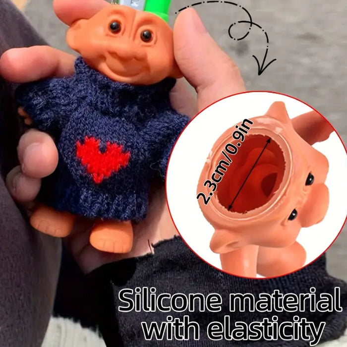 Mini Silicone Doll Lighter Holder