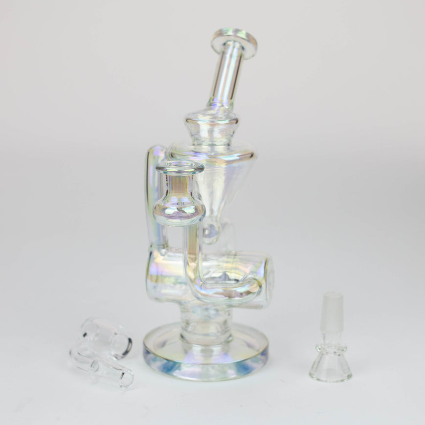 2-in-1 8" Electroplated Glass Recycler Rig