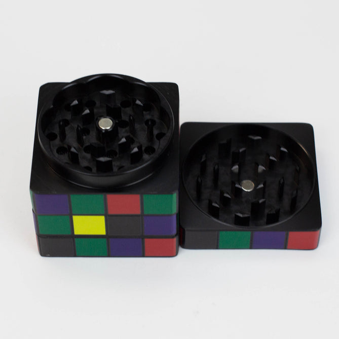 Infyniti Aluminium 50mm Rubik's Cube 4 Part Herb Grinder