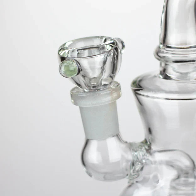 6.5" 2in1 Showerhead diffuser Glass Bong/Rig with Bowl and Banger