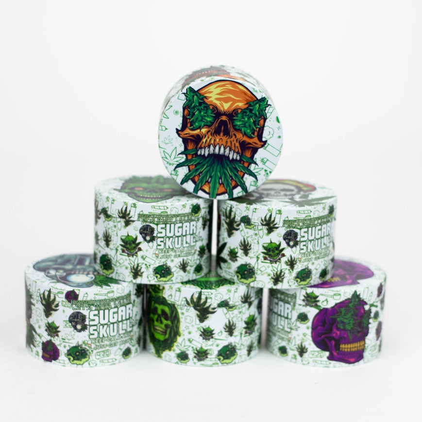 2.5" Metal 4 Piece Grinder with New Sugar Skull Design