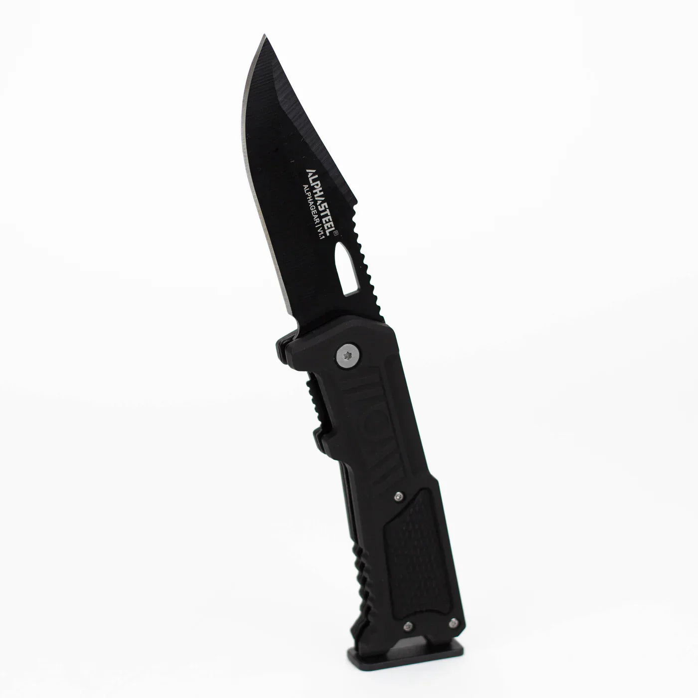 ALPHASTEEL - 8" Hunting Knife - Black Star Fold