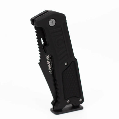 ALPHASTEEL - 8" Hunting Knife - Black Star Fold