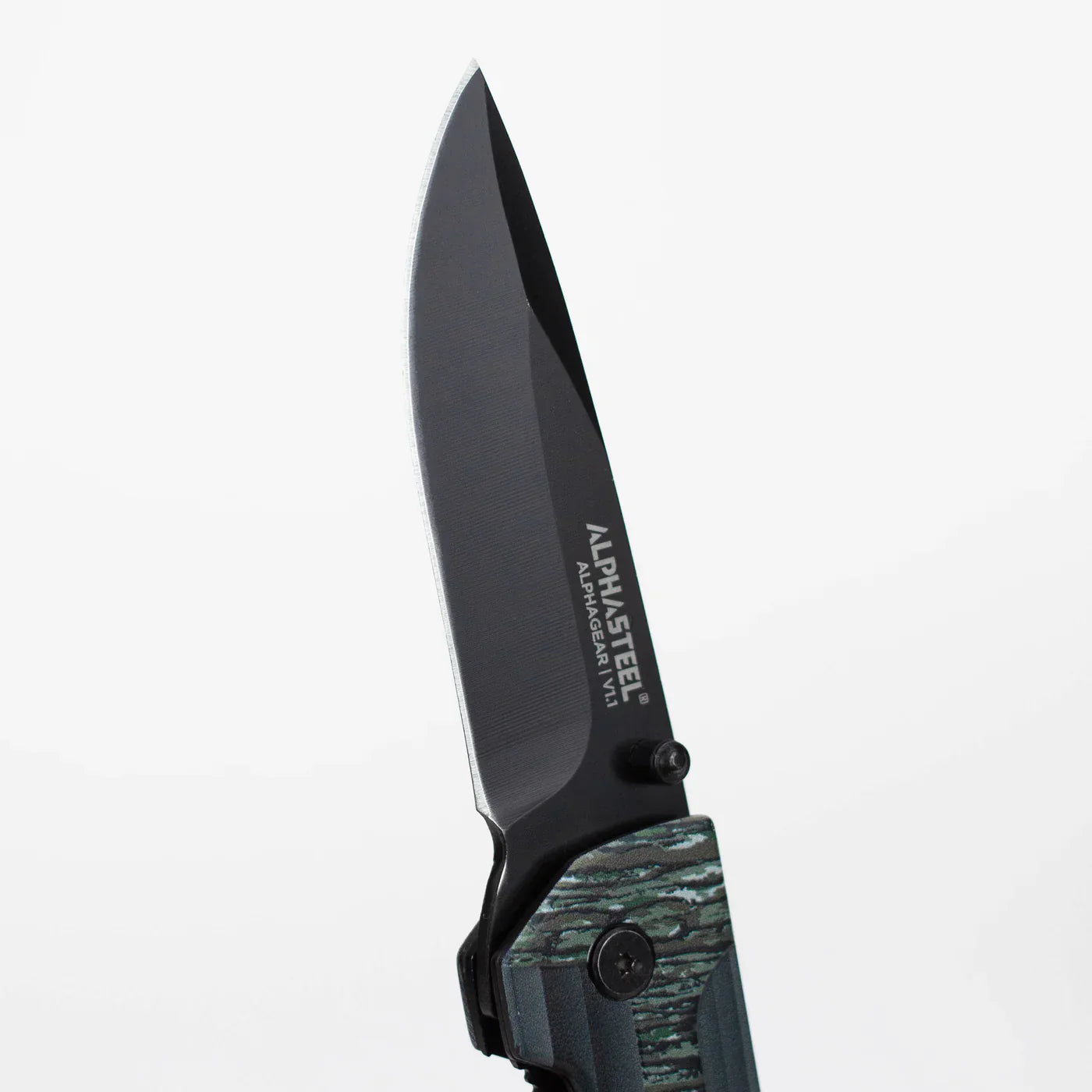 ALPHASTEEL - 8" Hunting Knife - Camo Fold