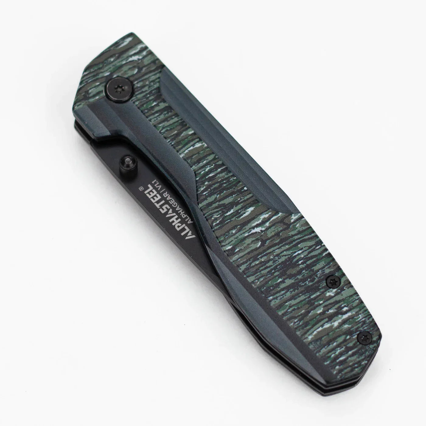 ALPHASTEEL - 8" Hunting Knife - Camo Fold