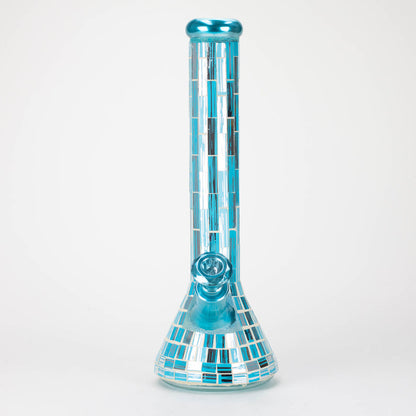 Bong en verre mosaïque de 15,5" de 7 mm avec percolateur à bras d'arbre