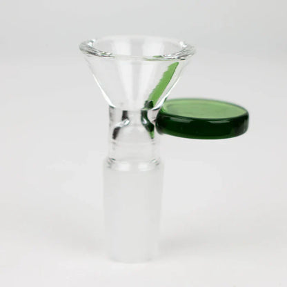 Glass bowl with round handle
