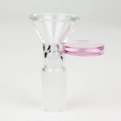 Glass bowl with round handle