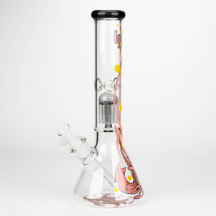 Infyniti Untamed 14" 7mm Classic Beaker Water Bong - Octopus  - Just the Bong