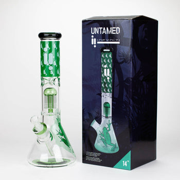 Bong à eau classique Infyniti Untamed 14" 7 mm - Grenouille verte